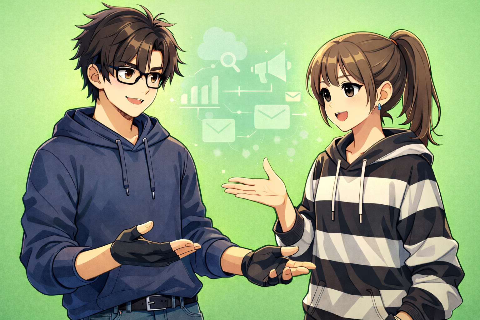 2 Figuren aus IT & Marketing