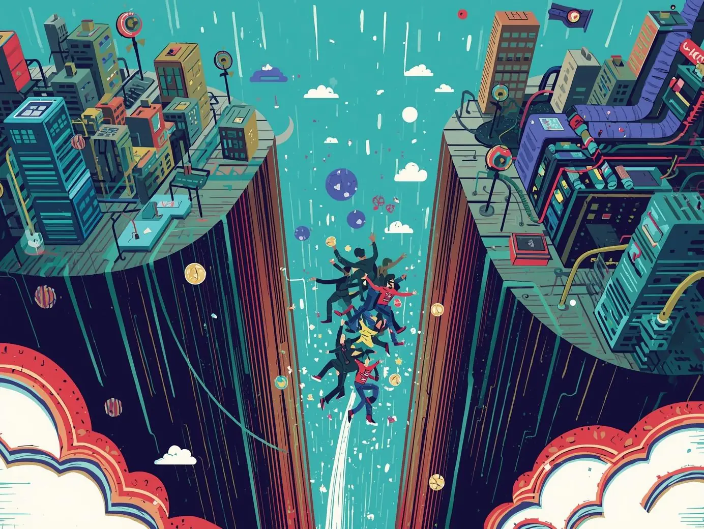 Abstrakte Illustration zu Workforce Compression Abstrakte Illustration zu Workforce Compression